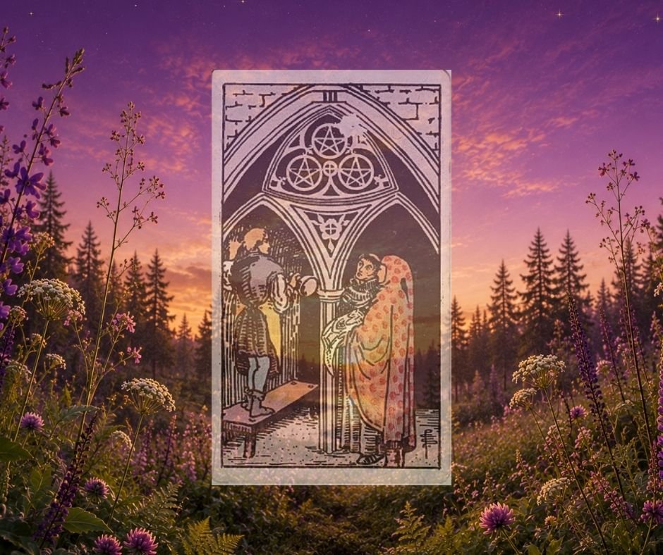 Müntide Kolm tarokaart – Three of Pentacles daily tarot card