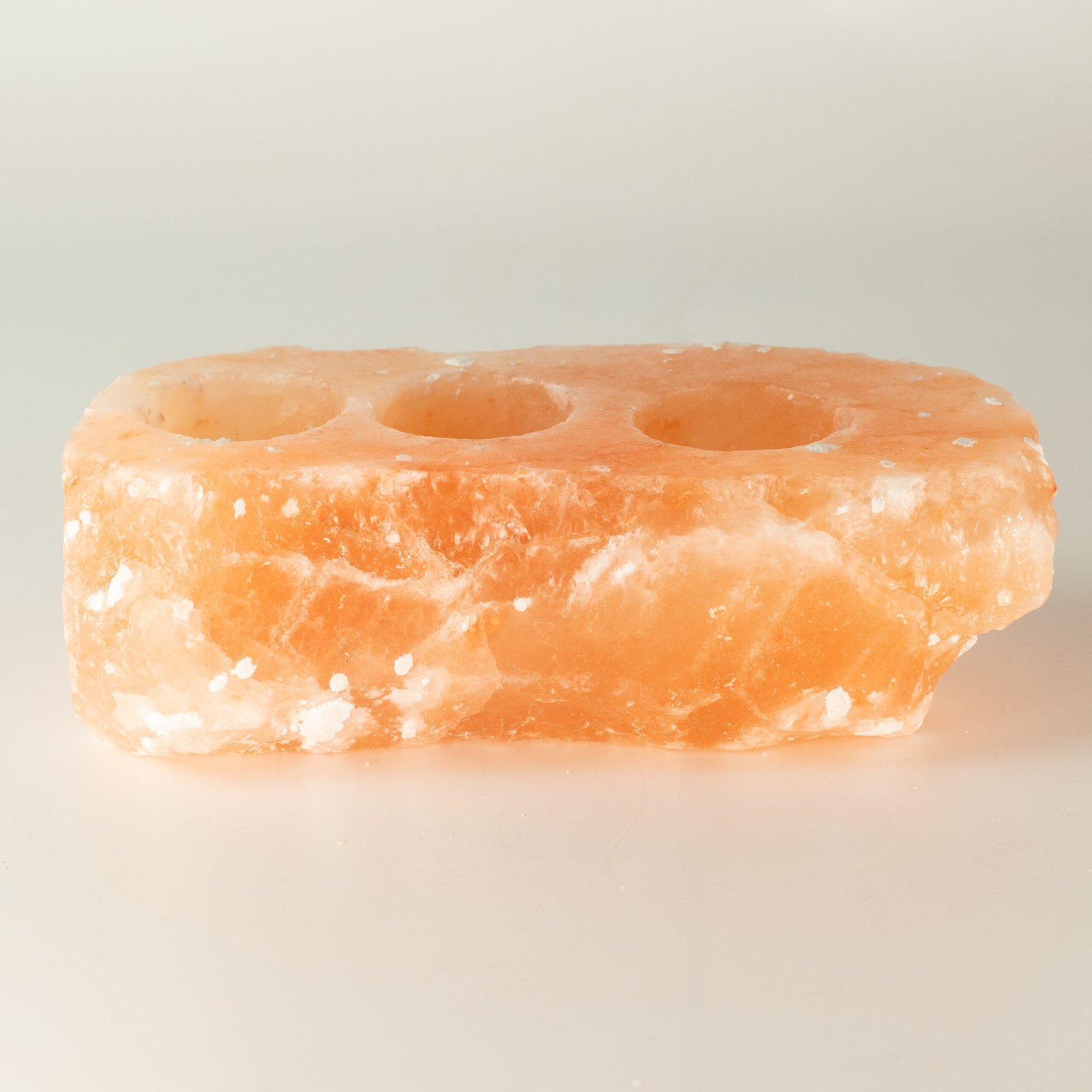 Natural Salt Candle Holder - 3 holes - Image 4