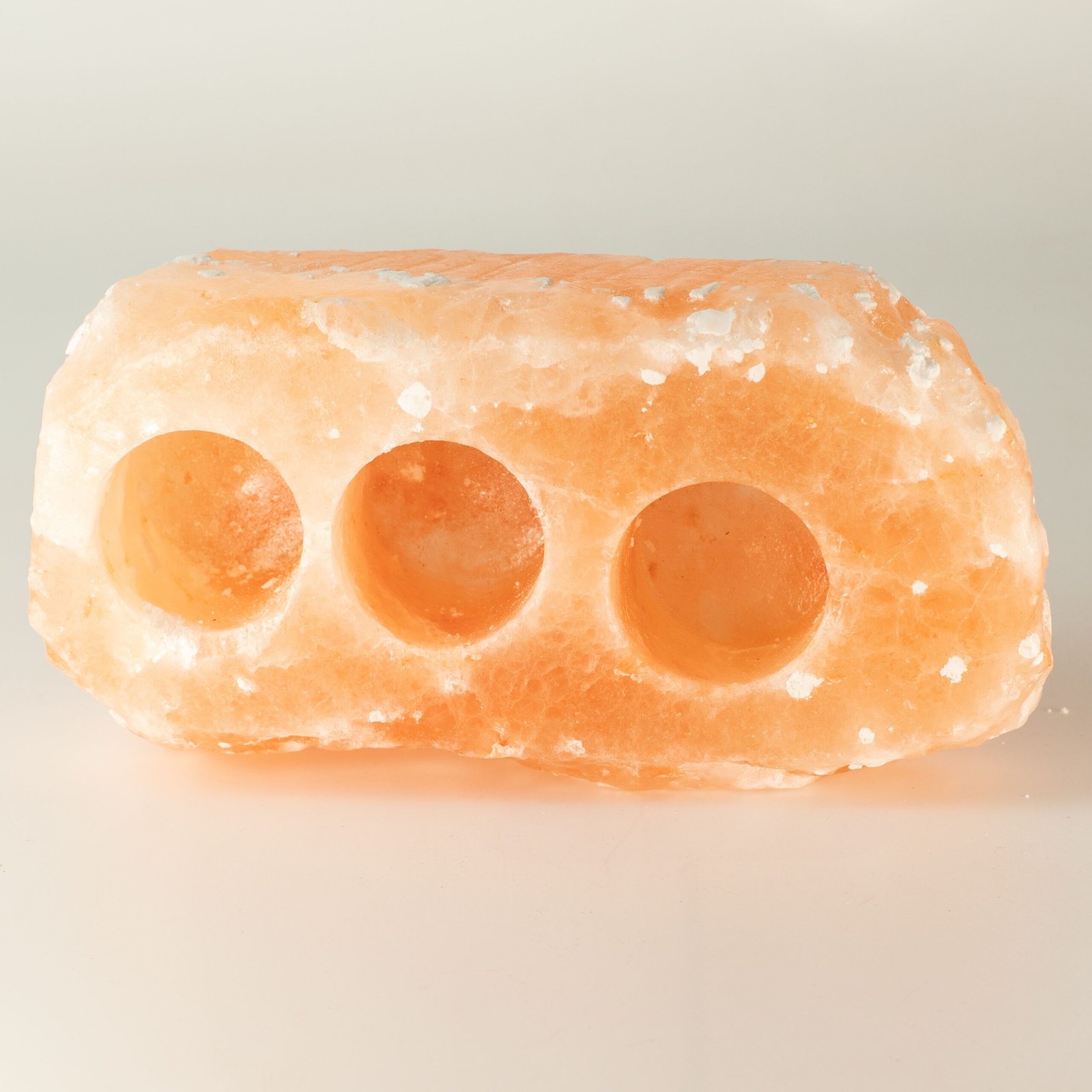 Natural Salt Candle Holder - 3 holes - Image 2